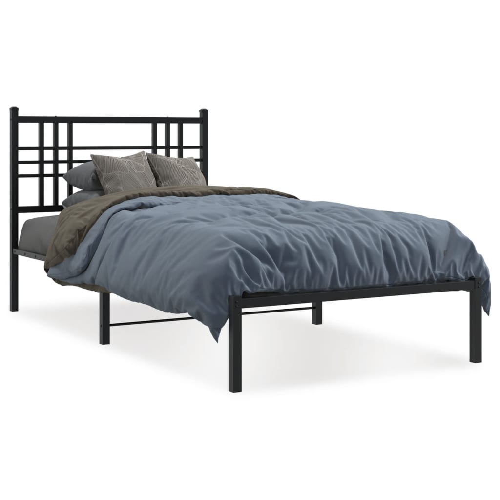 8721012372801_a_en_hd_1 vidaXL Metal Bed Frame without Mattress with Headboard Black 90x190 cm - Image 2