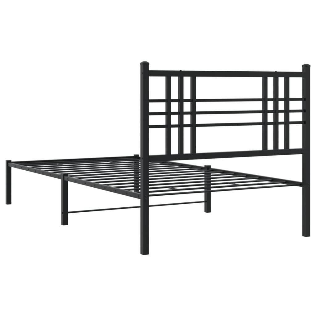 8721012372801_g_en_hd_4 vidaXL Metal Bed Frame without Mattress with Headboard Black 90x190 cm - Image 6