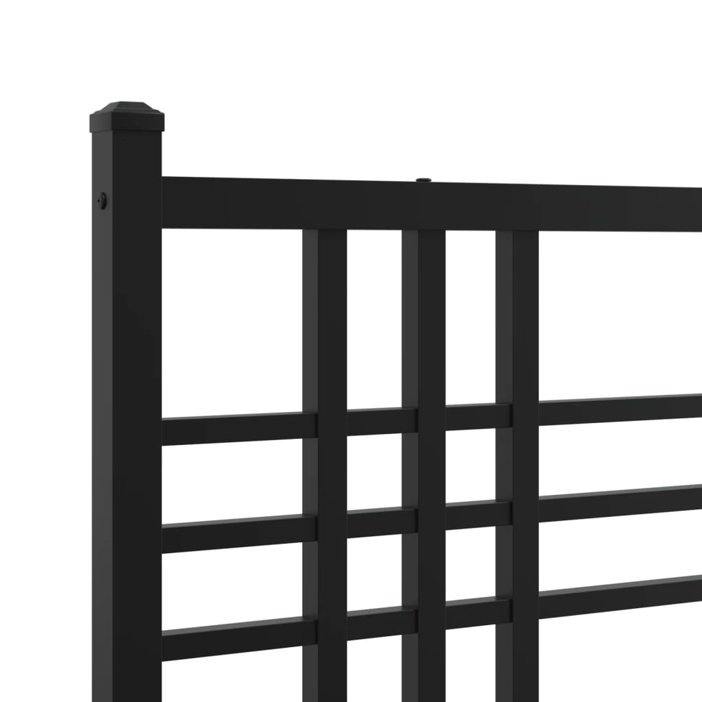 8721012372801_g_en_hd_5 vidaXL Metal Bed Frame without Mattress with Headboard Black 90x190 cm - Image 7