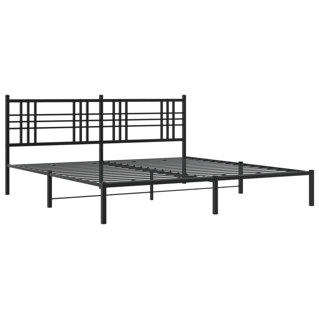 8721012372924_g_en_hd_1 vidaXL Metal Bed Frame without Mattress with Headboard Black 183x203 cm King - Image 3