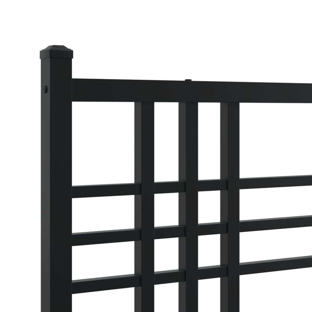 8721012372924_g_en_hd_5 vidaXL Metal Bed Frame without Mattress with Headboard Black 183x203 cm King - Image 7