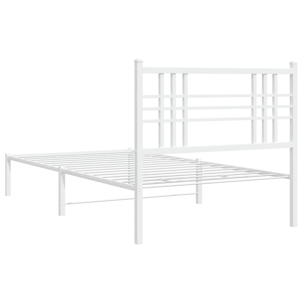 8721012373297_g_en_hd_4 vidaXL Metal Bed Frame without Mattress with Headboard White 90x190 cm - Image 6