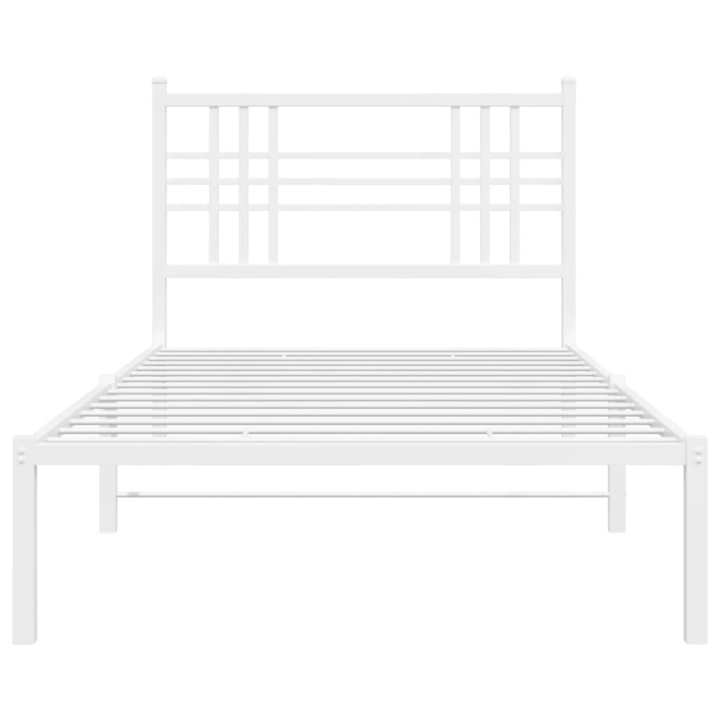 8721012373334_g_en_hd_2 vidaXL Metal Bed Frame without Mattress with Headboard White 107x203 cm King Single - Image 4