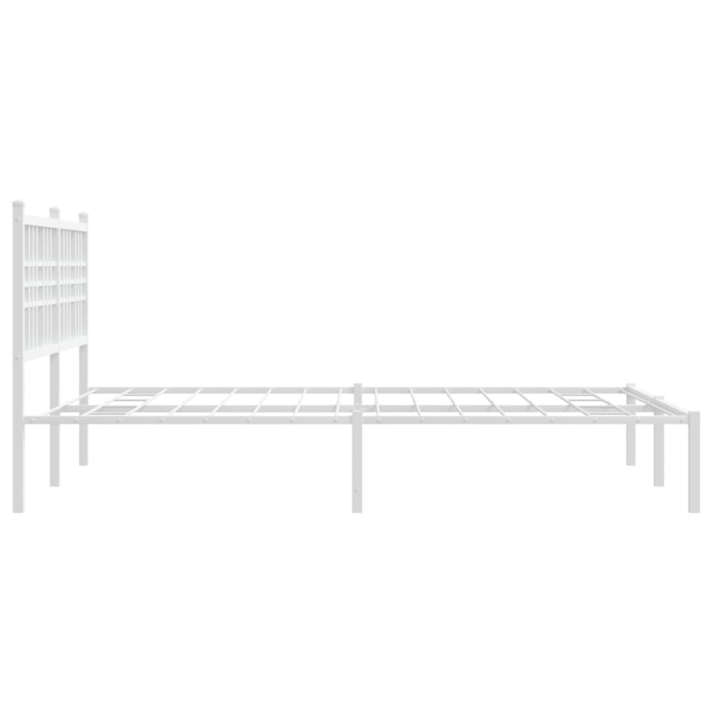 8721012373365_g_en_hd_3 vidaXL Metal Bed Frame without Mattress with Headboard White 135x190 cm - Image 5