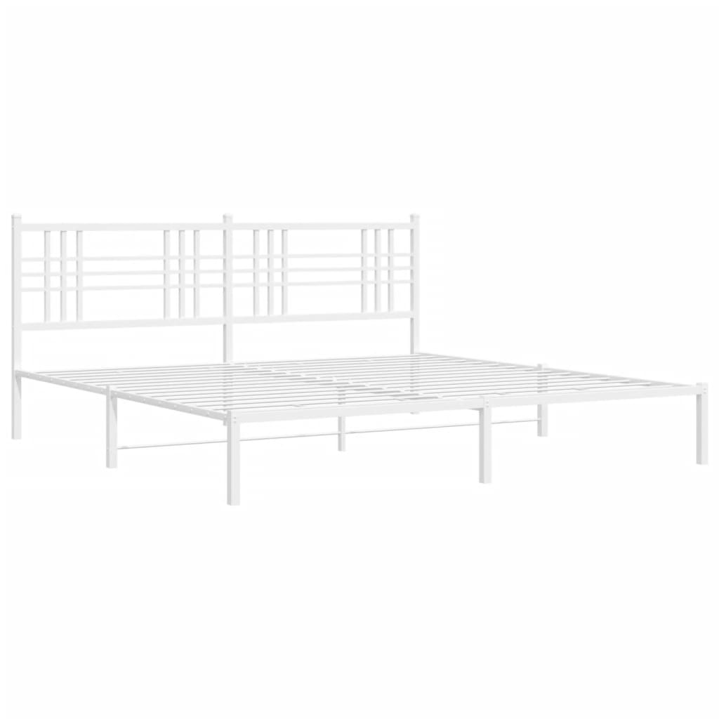 8721012373419_g_en_hd_1 vidaXL Metal Bed Frame without Mattress with Headboard White 183x203 cm King - Image 3