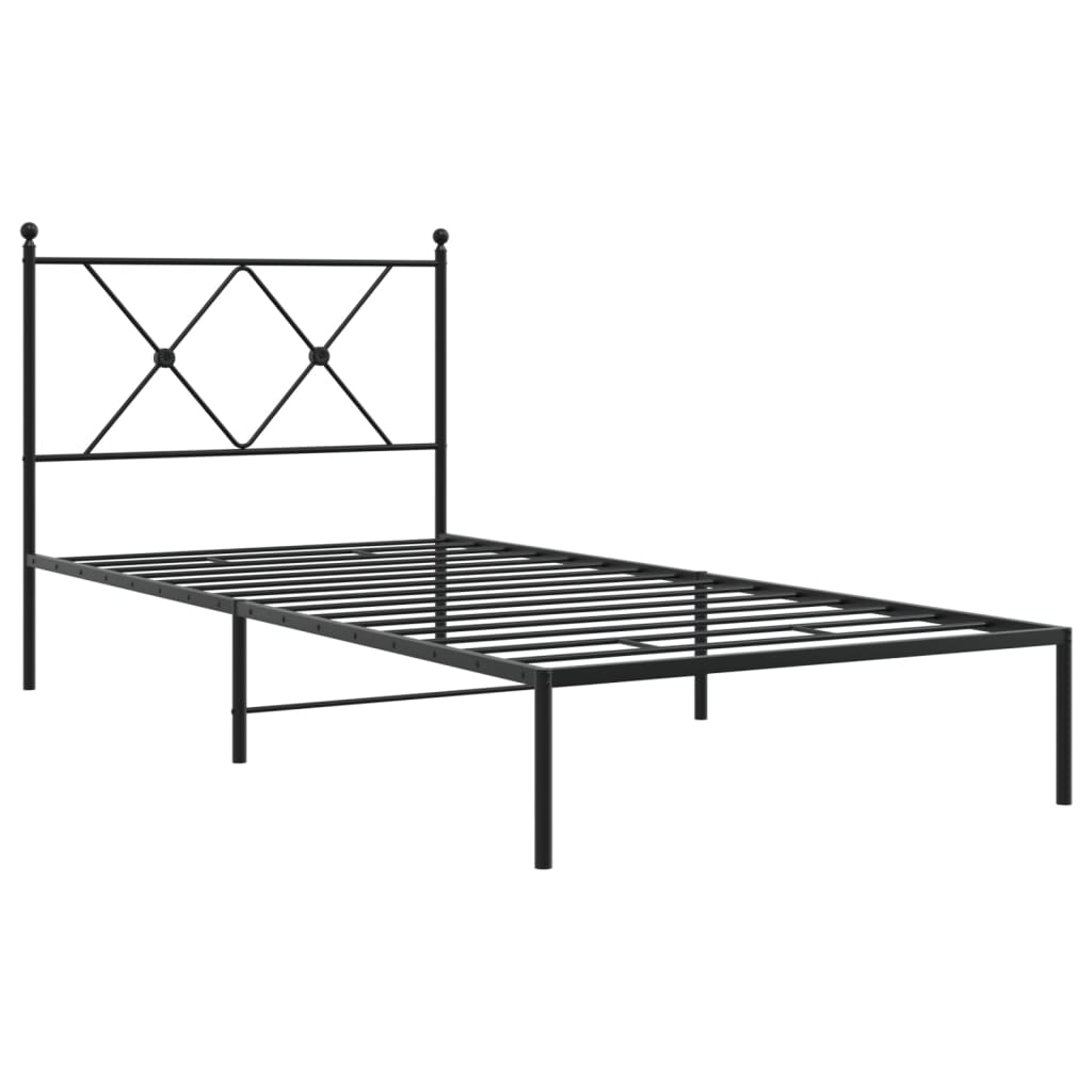 8721012373785_g_en_hd_1 vidaXL Metal Bed Frame without Mattress with Headboard Black 90x190 cm - Image 3