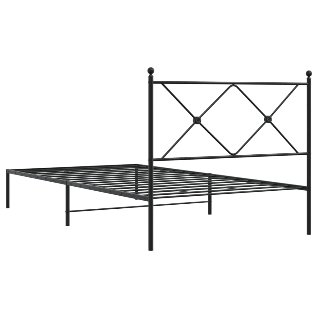 8721012373822_g_en_hd_4 vidaXL Metal Bed Frame without Mattress with Headboard Black 107x203 cm King Single - Image 6