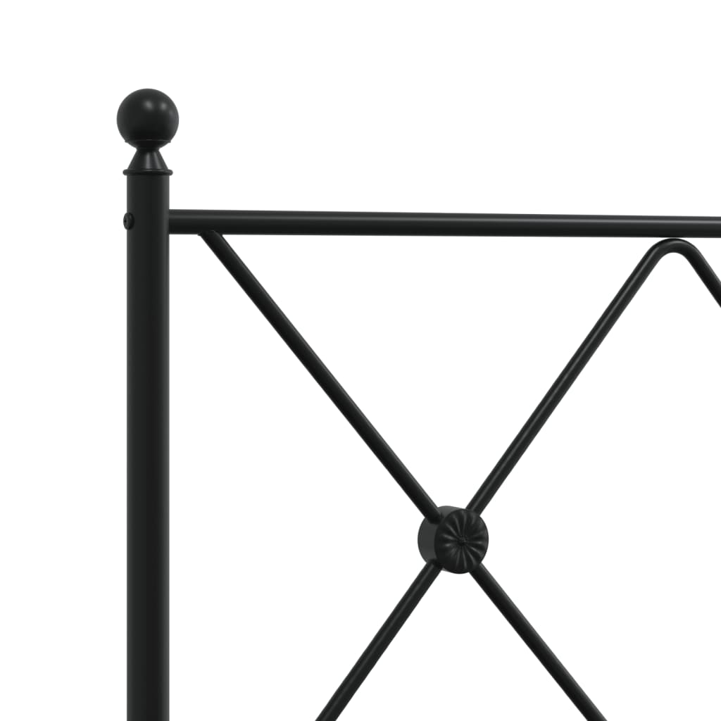 8721012373822_g_en_hd_5 vidaXL Metal Bed Frame without Mattress with Headboard Black 107x203 cm King Single - Image 7