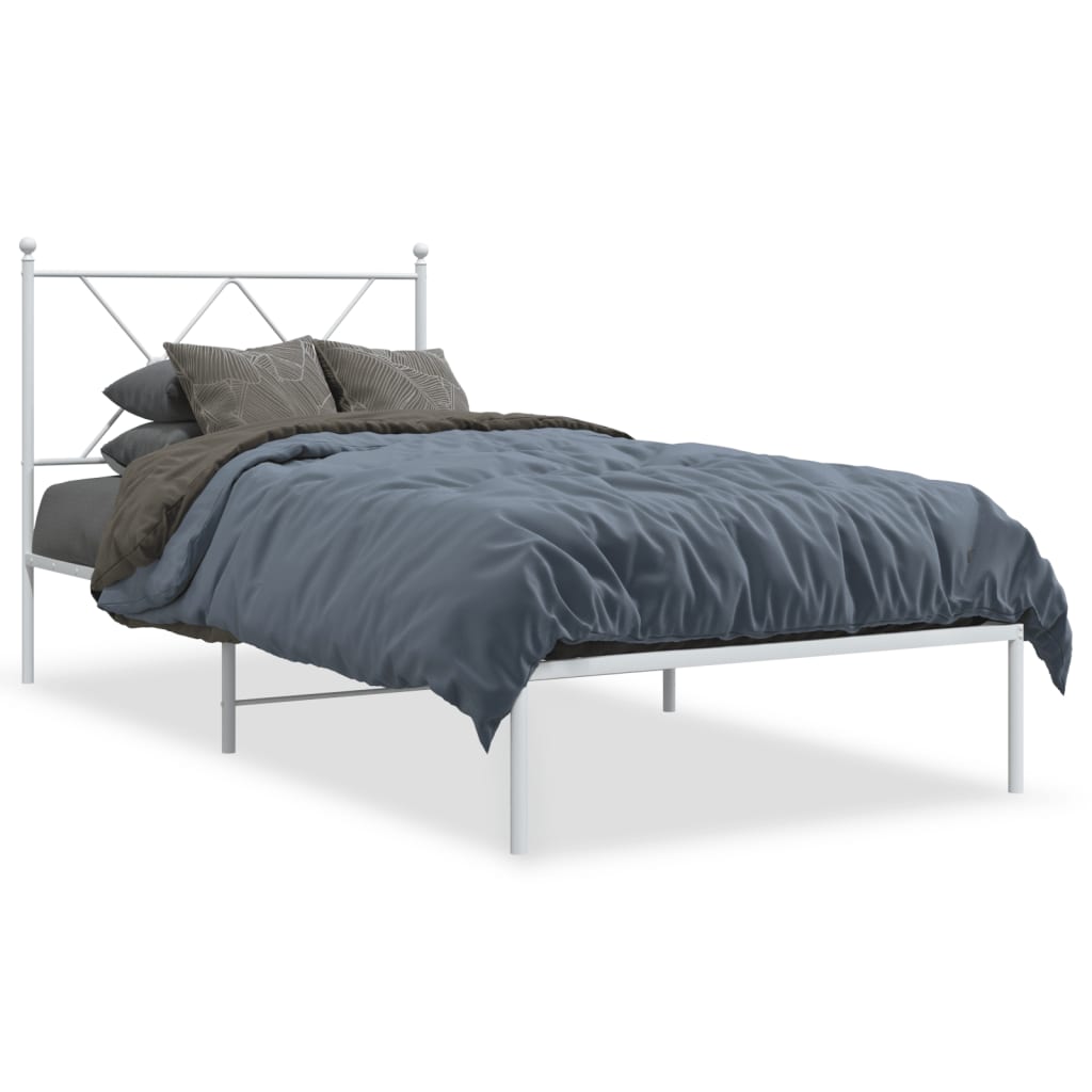 8721012374270_a_en_hd_1 vidaXL Metal Bed Frame without Mattress with Headboard White 90x190 cm - Image 2