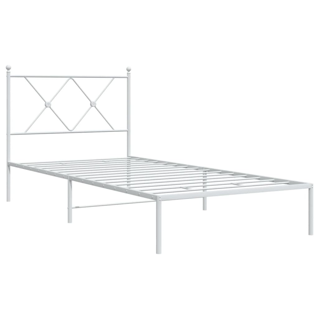 8721012374270_g_en_hd_1 vidaXL Metal Bed Frame without Mattress with Headboard White 90x190 cm - Image 3
