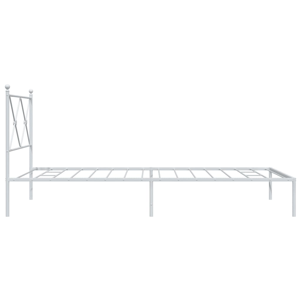 8721012374317_g_en_hd_3 vidaXL Metal Bed Frame without Mattress with Headboard White 107x203 cm King Single - Image 5