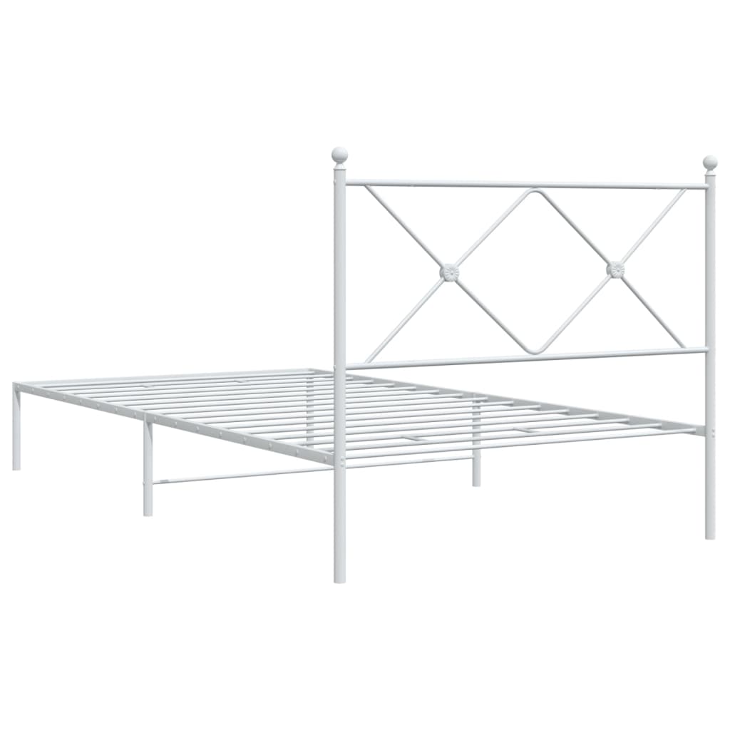 8721012374317_g_en_hd_4 vidaXL Metal Bed Frame without Mattress with Headboard White 107x203 cm King Single - Image 6