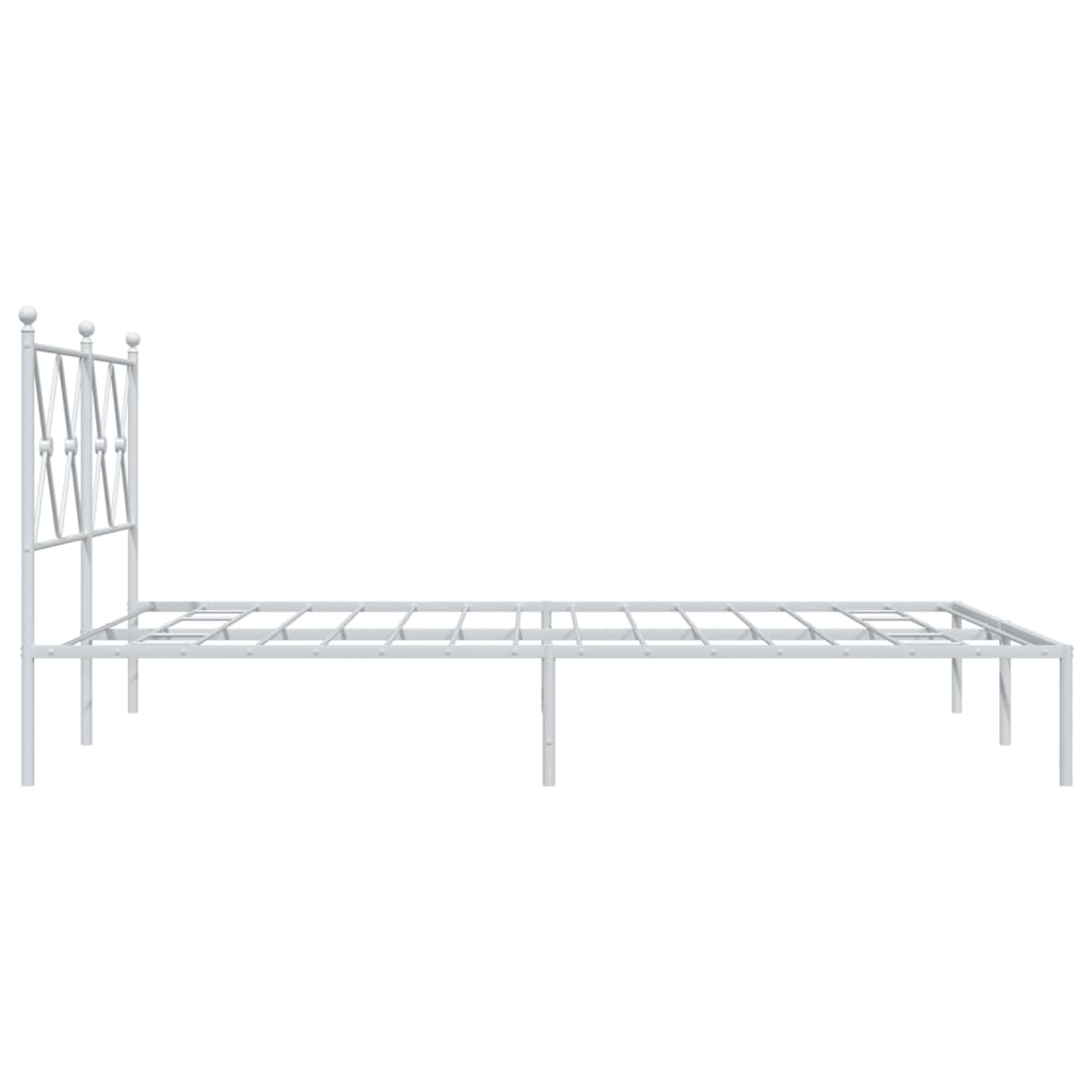 8721012374348_g_en_hd_3 vidaXL Metal Bed Frame without Mattress with Headboard White 135x190 cm - Image 5