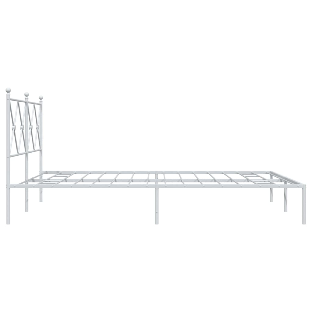 8721012374379_g_en_hd_3 vidaXL Metal Bed Frame without Mattress with Headboard White 150x200 cm - Image 5