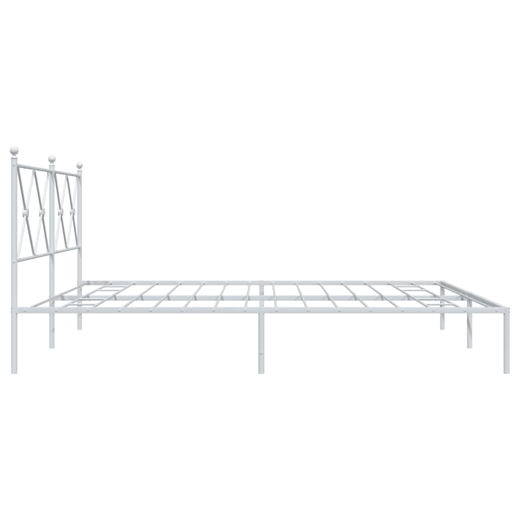 8721012374393_g_en_hd_3 vidaXL Metal Bed Frame without Mattress with Headboard White 183x203 cm King - Image 5