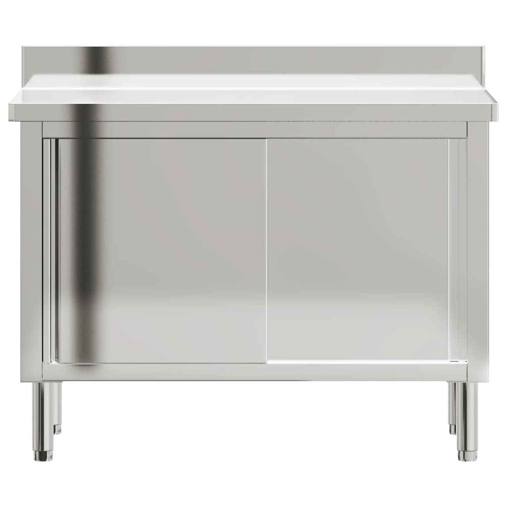 8721012375116_g_en_hd_5 vidaXL Kitchen Work Table with Sliding Doors Stainless Steel - Image 7