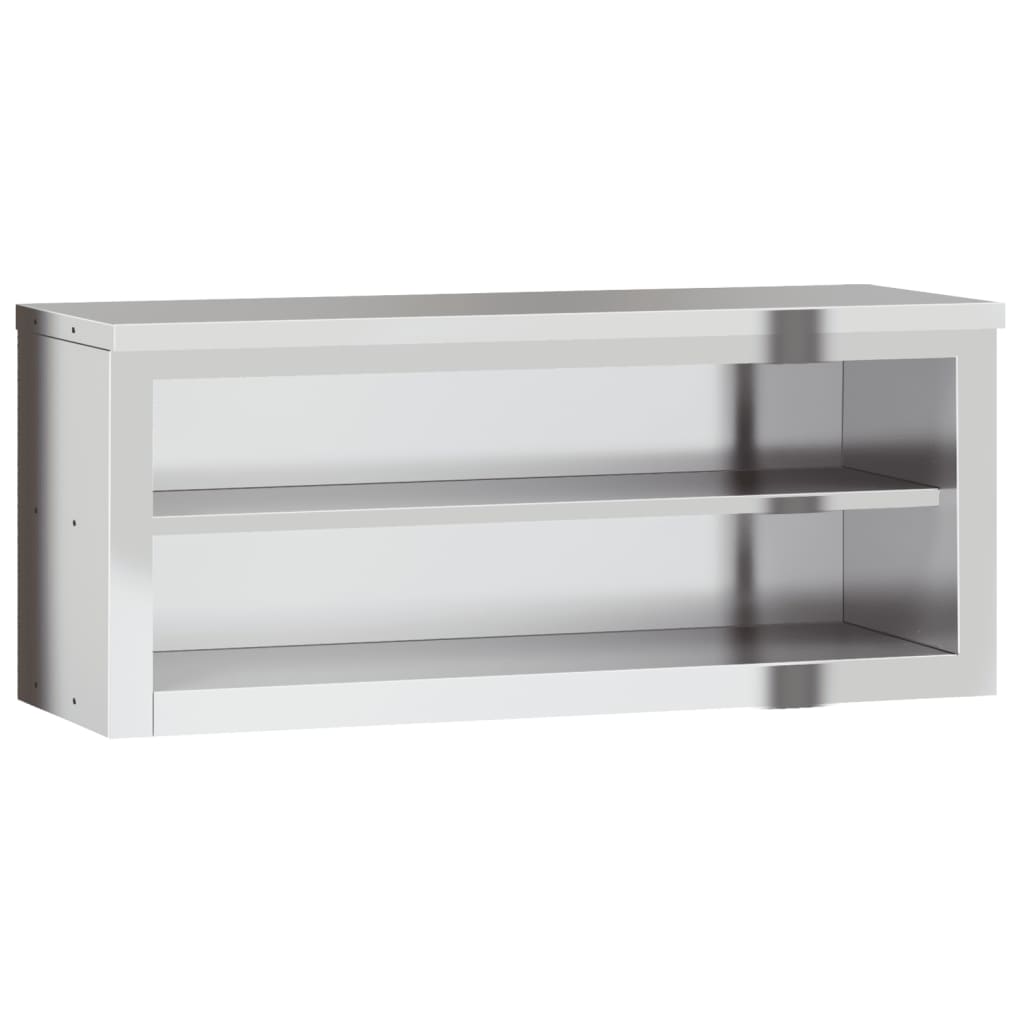 8721012375154_a_en_hd_1 vidaXL Kitchen Wall Cabinet with Shelf Stainless Steel - Image 2