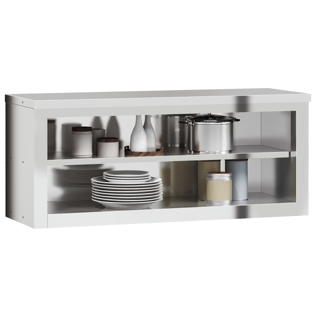8721012375154_g_en_hd_2 vidaXL Kitchen Wall Cabinet with Shelf Stainless Steel - Image 4