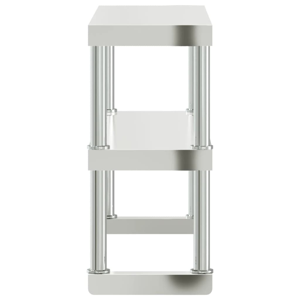 8721012375192_g_en_hd_4 vidaXL Work Table Overshelf 2-Tier 110x30x65 cm Stainless Steel - Image 6