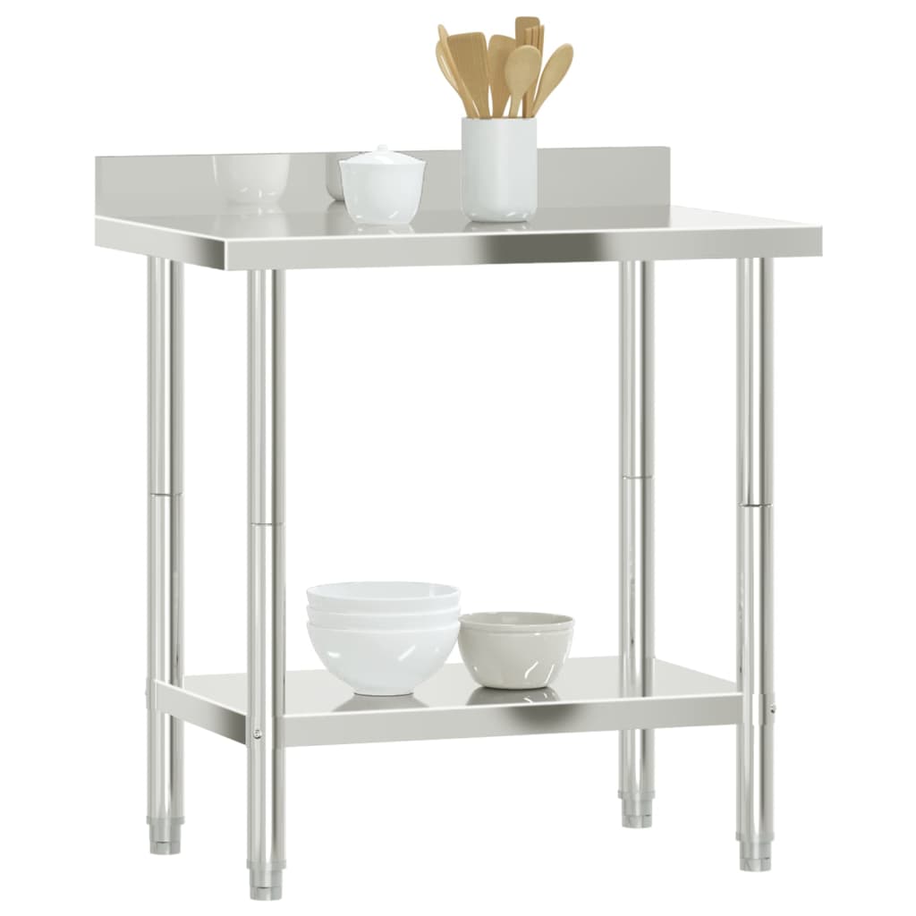 8721012375277_g_en_hd_2 vidaXL Kitchen Work Table with Backsplash 82.5x55x93 cm Stainless Steel - Image 5