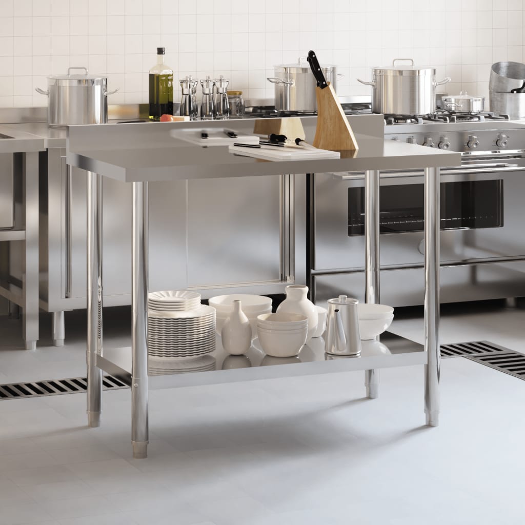 8721012375284_g_en_hd_1 vidaXL Kitchen Work Table with Backsplash 110x55x93 cm Stainless Steel - Image 4