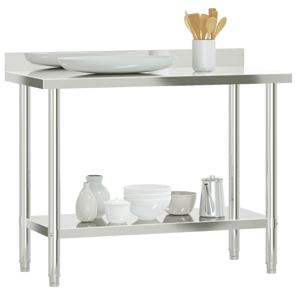8721012375284_g_en_hd_2 vidaXL Kitchen Work Table with Backsplash 110x55x93 cm Stainless Steel - Image 5