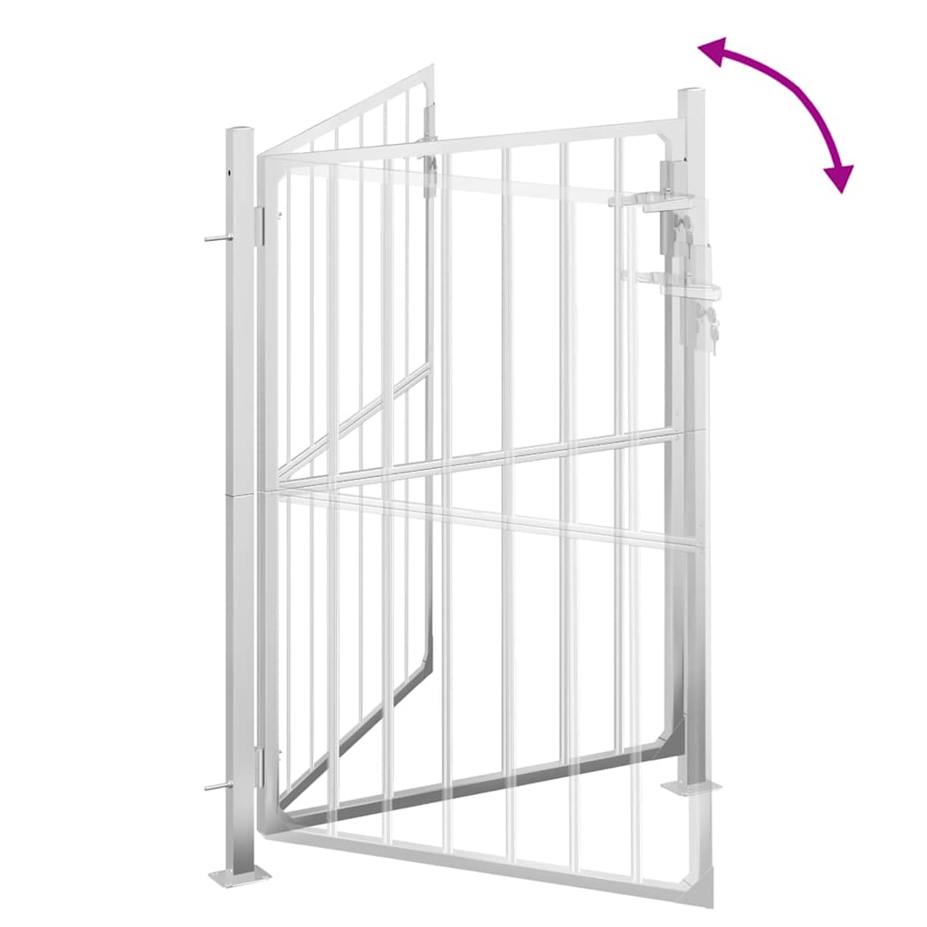 8721012375413_g_en_hd_4 vidaXL Garden Gate 100x145  cm Stainless Steel - Image 6