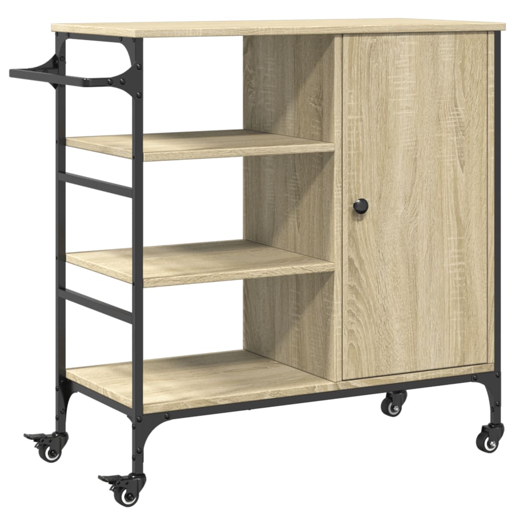 8721012376830_a_en_hd_1 vidaXL Kitchen Trolley Sonoma Oak 87.5x38.5x84.5 cm Engineered Wood - Image 2
