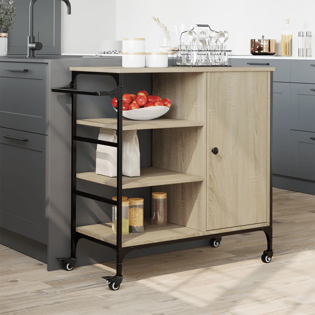8721012376830_g_en_hd_1 vidaXL Kitchen Trolley Sonoma Oak 87.5x38.5x84.5 cm Engineered Wood - Image 3
