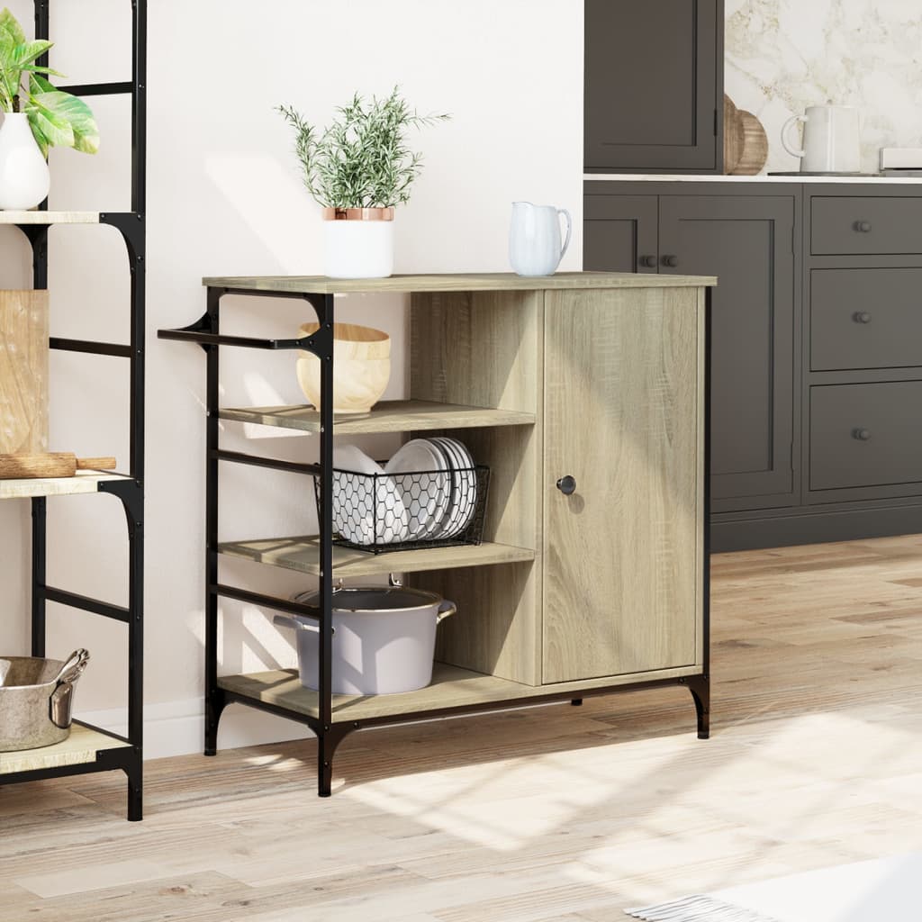 8721012376830_g_en_hd_2 vidaXL Kitchen Trolley Sonoma Oak 87.5x38.5x84.5 cm Engineered Wood - Image 4