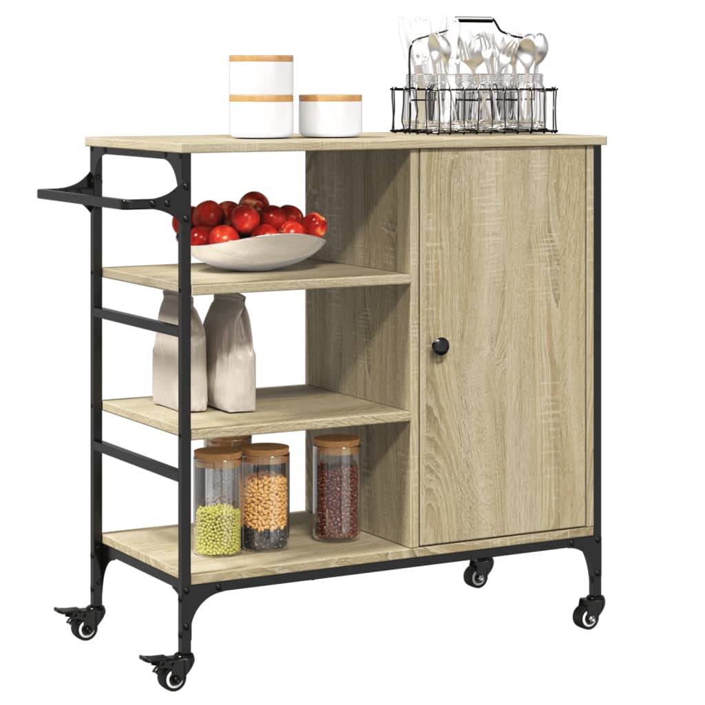 8721012376830_g_en_hd_3 vidaXL Kitchen Trolley Sonoma Oak 87.5x38.5x84.5 cm Engineered Wood - Image 5