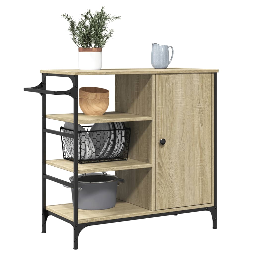 8721012376830_g_en_hd_4 vidaXL Kitchen Trolley Sonoma Oak 87.5x38.5x84.5 cm Engineered Wood - Image 6