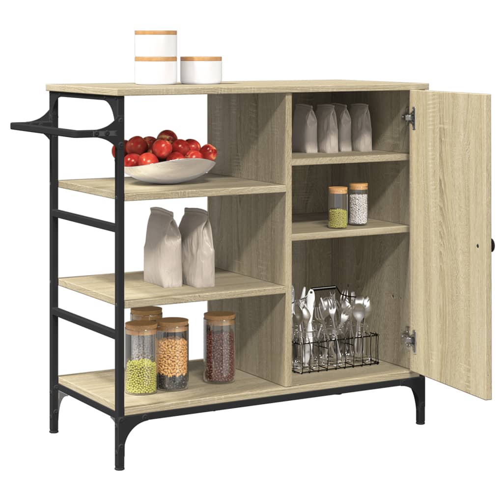 8721012376830_g_en_hd_5 vidaXL Kitchen Trolley Sonoma Oak 87.5x38.5x84.5 cm Engineered Wood - Image 7