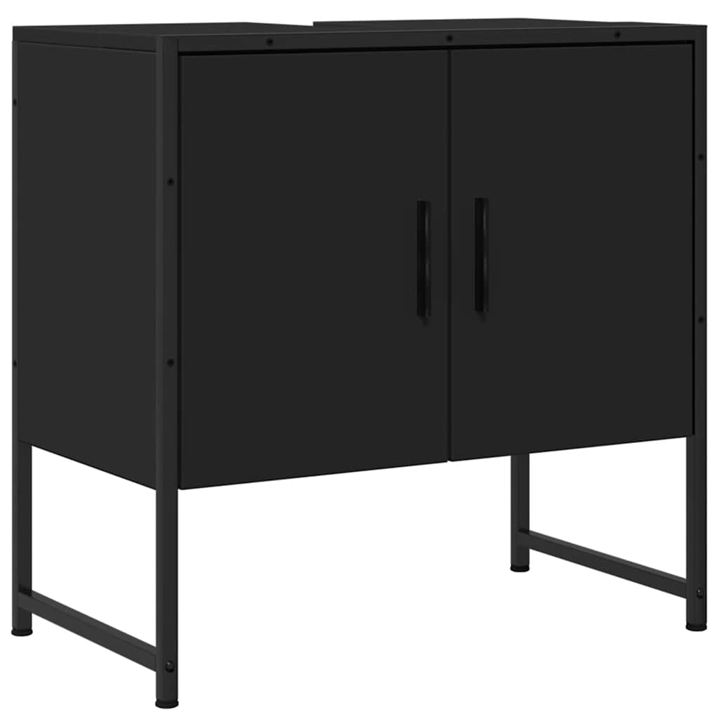 8721012377523_a_en_hd_1 vidaXL Bathroom Sink Cabinet Black 60x33x60 cm Engineered Wood - Image 2