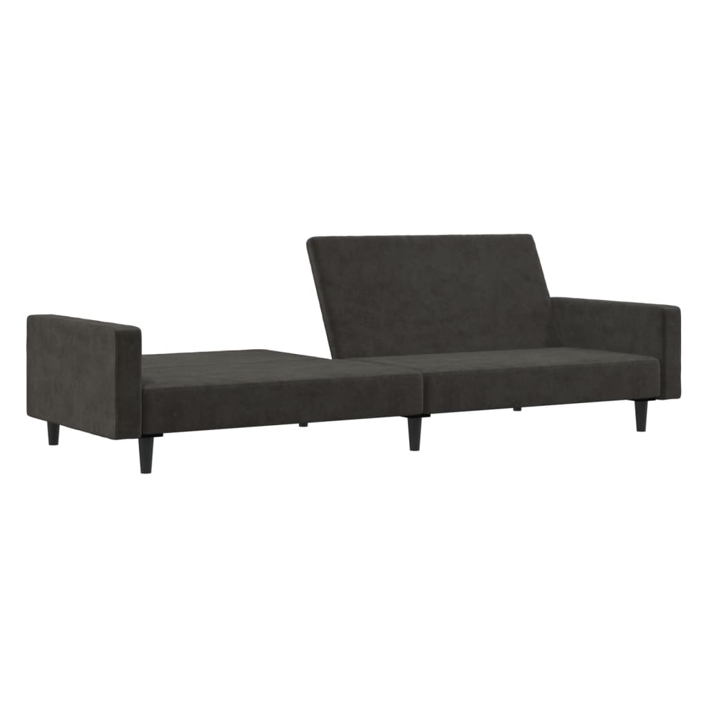 8721012378919_g_en_hd_2 vidaXL 2-Seater Sofa Bed Dark Grey Velvet - Image 4
