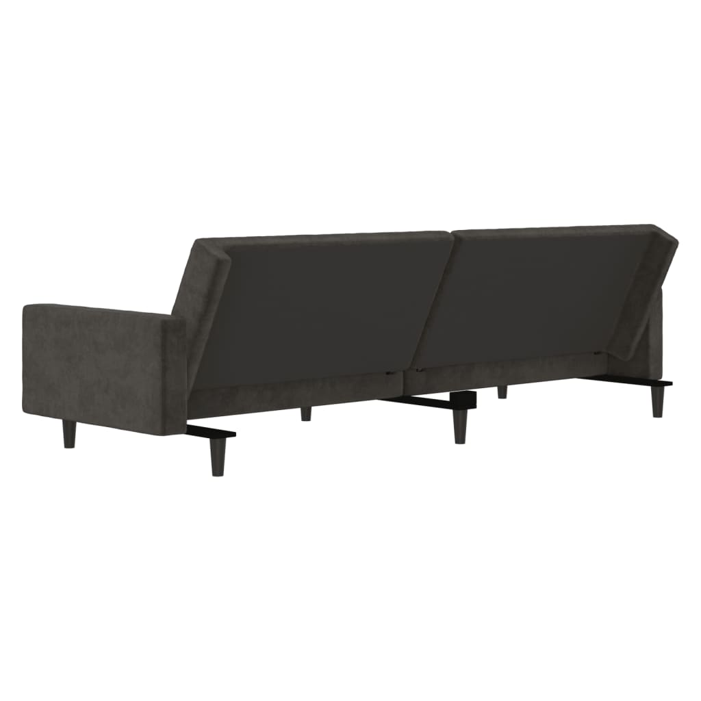 8721012378919_g_en_hd_6 vidaXL 2-Seater Sofa Bed Dark Grey Velvet - Image 8
