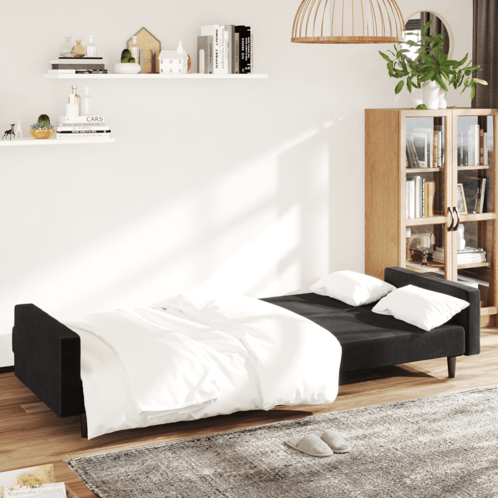 8721012378933_g_en_hd_1 vidaXL 2-Seater Sofa Bed Black Velvet - Image 3