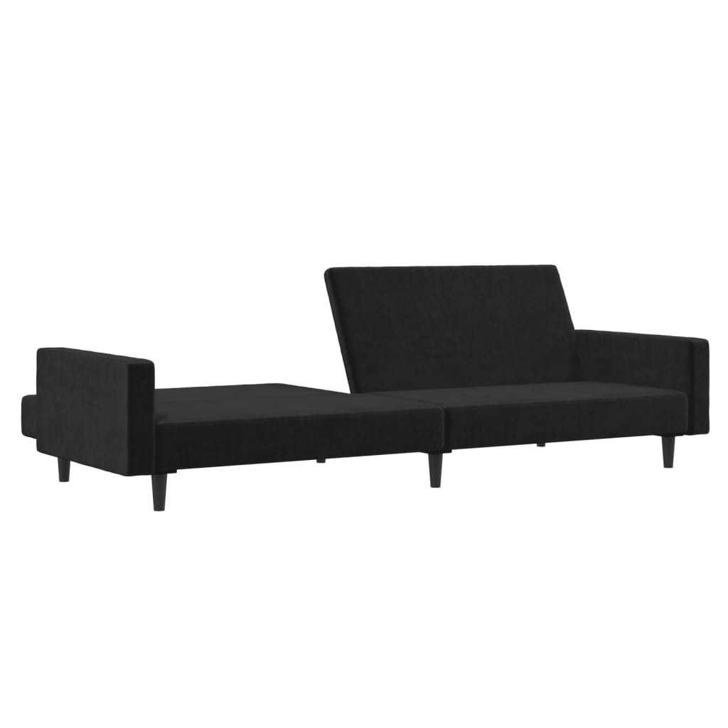 8721012378933_g_en_hd_2 vidaXL 2-Seater Sofa Bed Black Velvet - Image 4