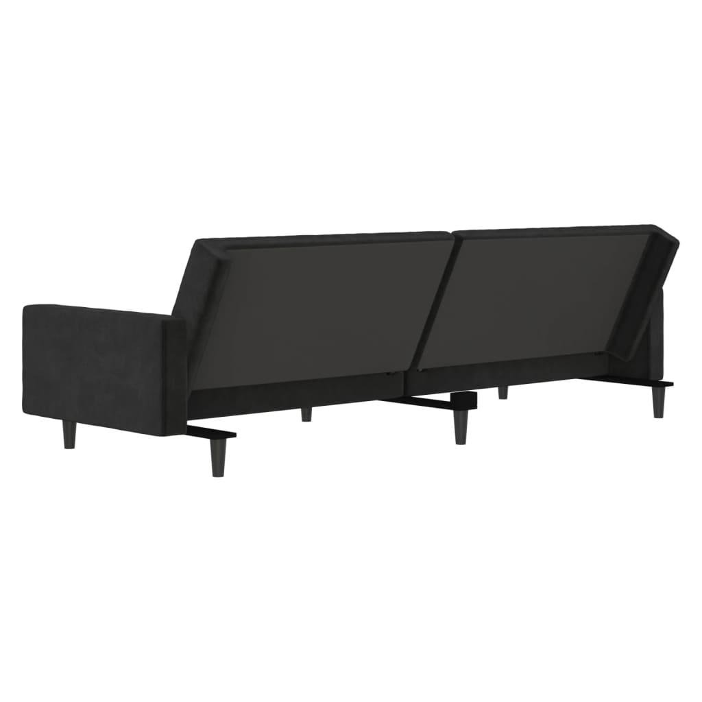 8721012378933_g_en_hd_6 vidaXL 2-Seater Sofa Bed Black Velvet - Image 8