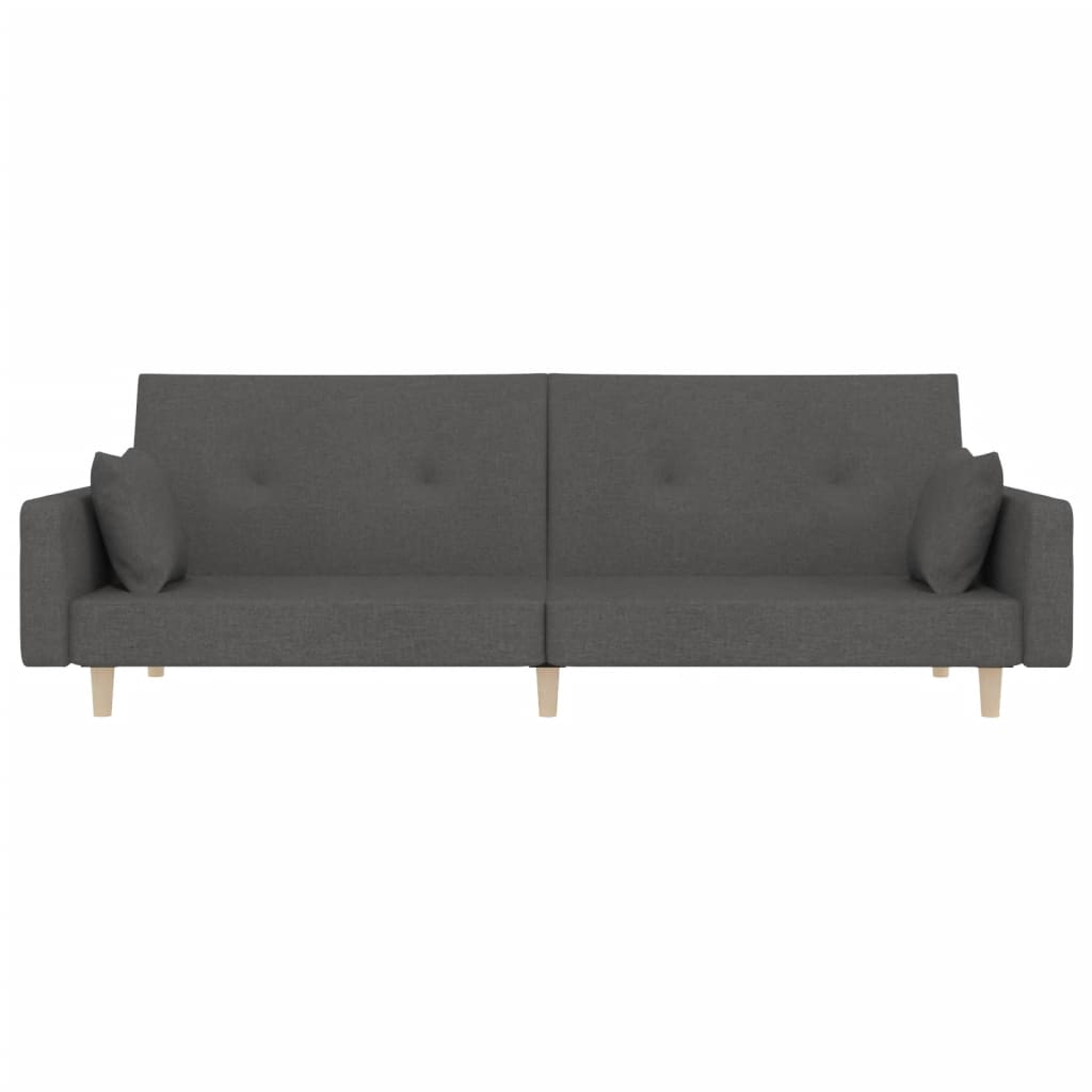 8721012378957_g_en_hd_3 vidaXL 2-Seater Sofa Bed with Two Pillows Dark Grey Fabric - Image 5