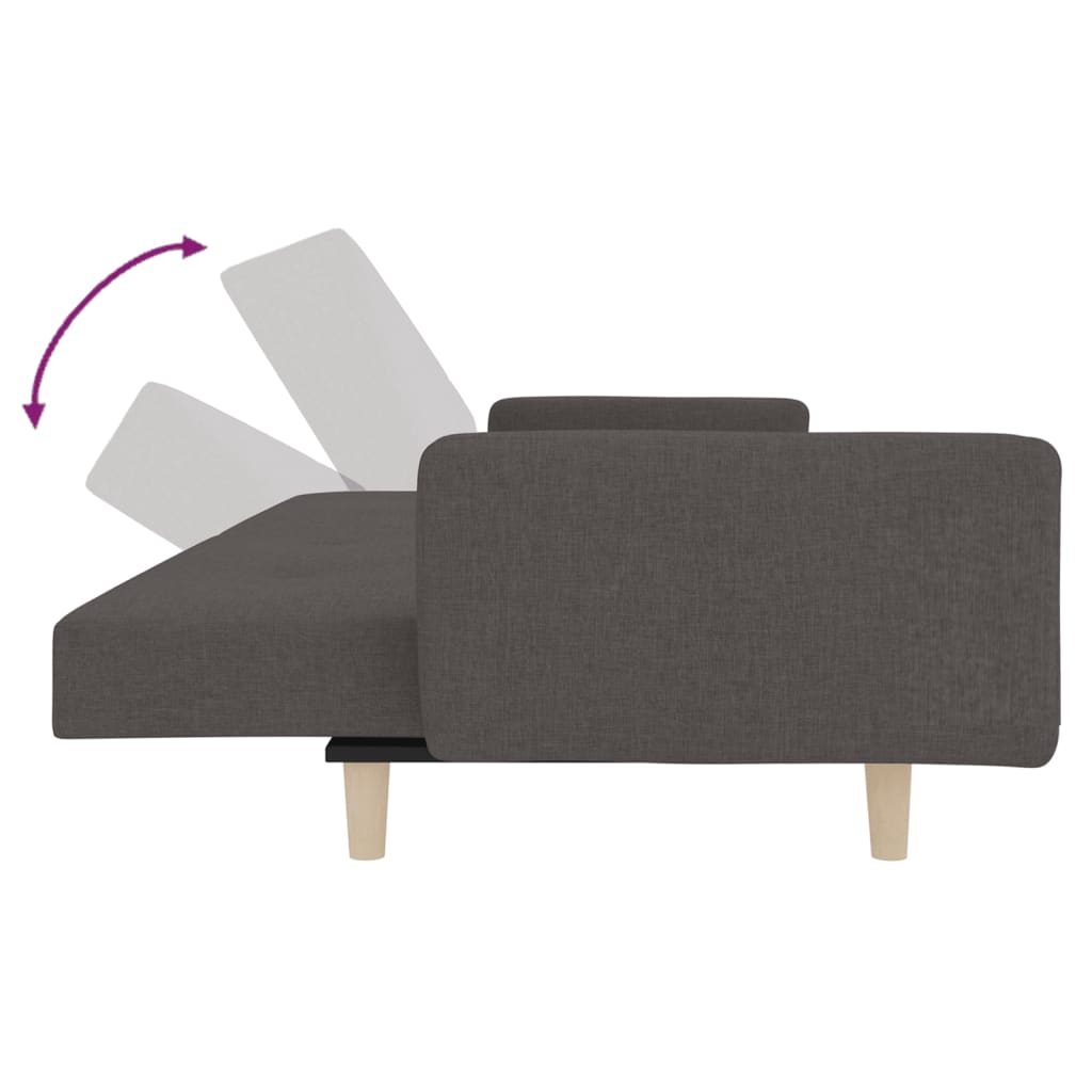 8721012378957_g_en_hd_5 vidaXL 2-Seater Sofa Bed with Two Pillows Dark Grey Fabric - Image 7