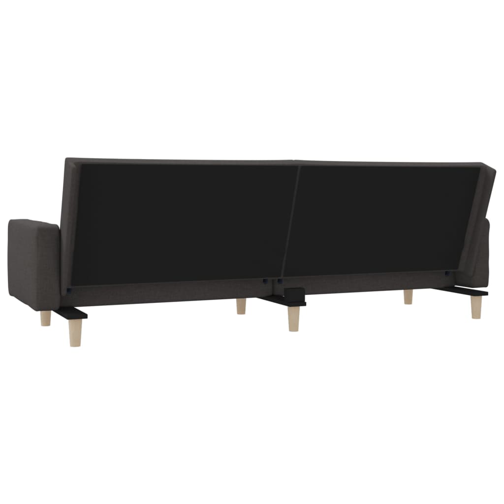 8721012378957_g_en_hd_6 vidaXL 2-Seater Sofa Bed with Two Pillows Dark Grey Fabric - Image 8