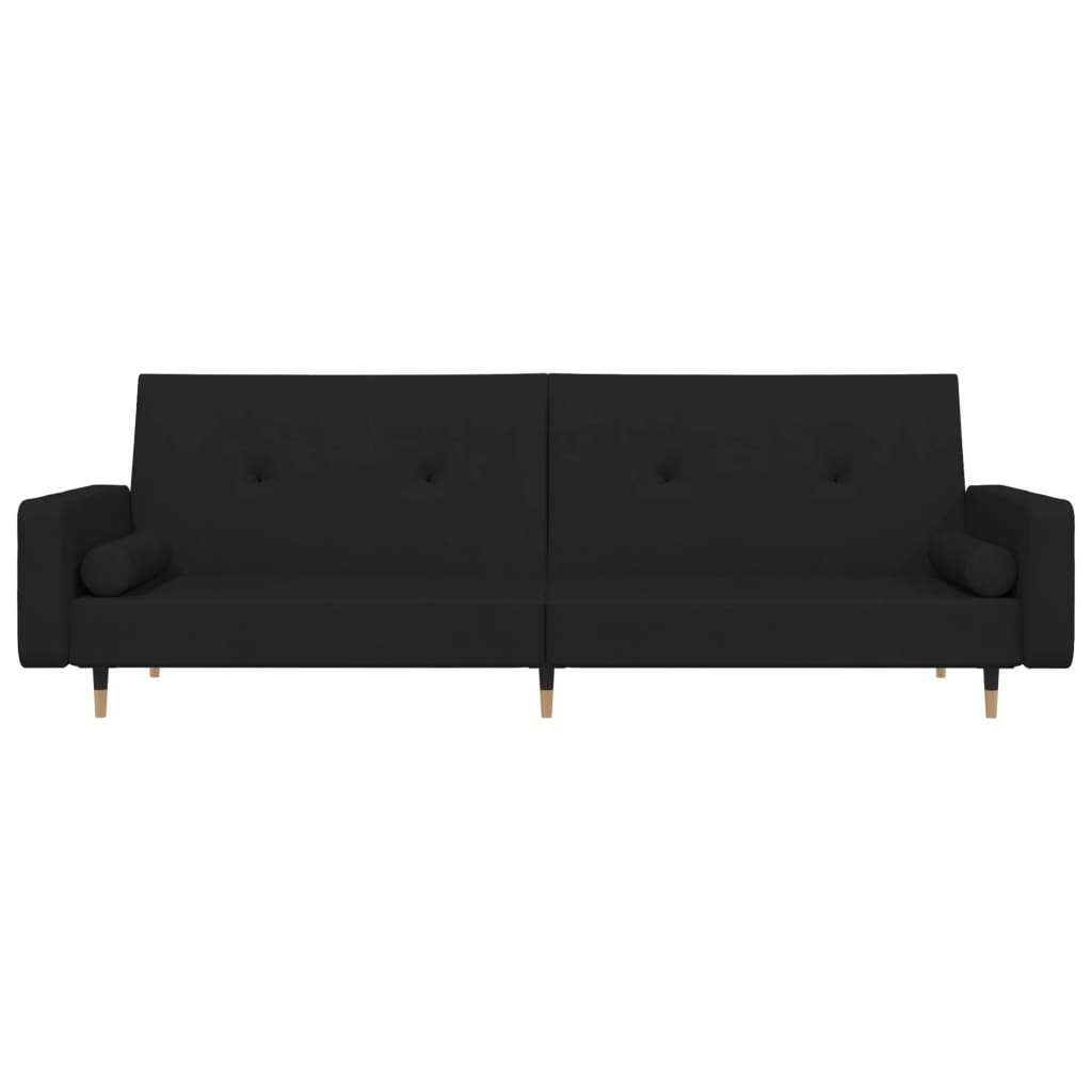 8721012379053_g_en_hd_2 vidaXL 2-Seater Sofa Bed with Two Pillows Black Velvet - Image 4