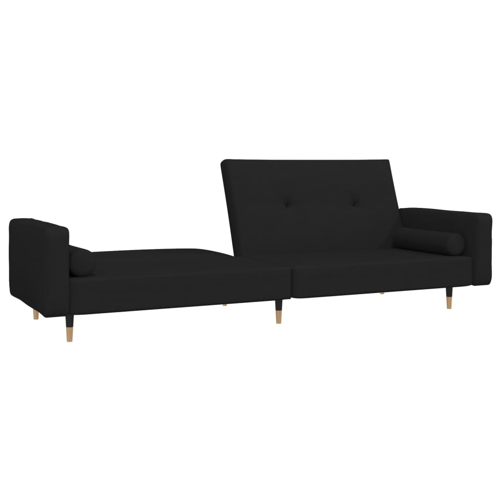 8721012379053_g_en_hd_3 vidaXL 2-Seater Sofa Bed with Two Pillows Black Velvet - Image 5