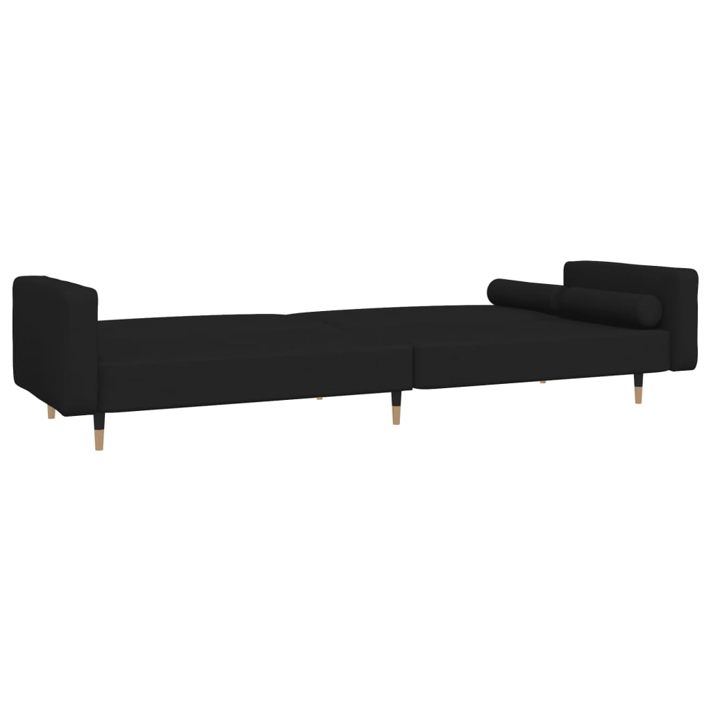 8721012379053_g_en_hd_4 vidaXL 2-Seater Sofa Bed with Two Pillows Black Velvet - Image 6