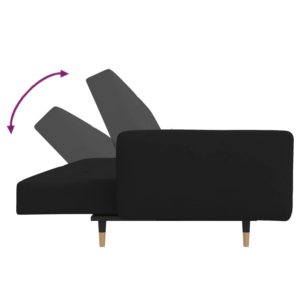 8721012379053_g_en_hd_6 vidaXL 2-Seater Sofa Bed with Two Pillows Black Velvet - Image 8