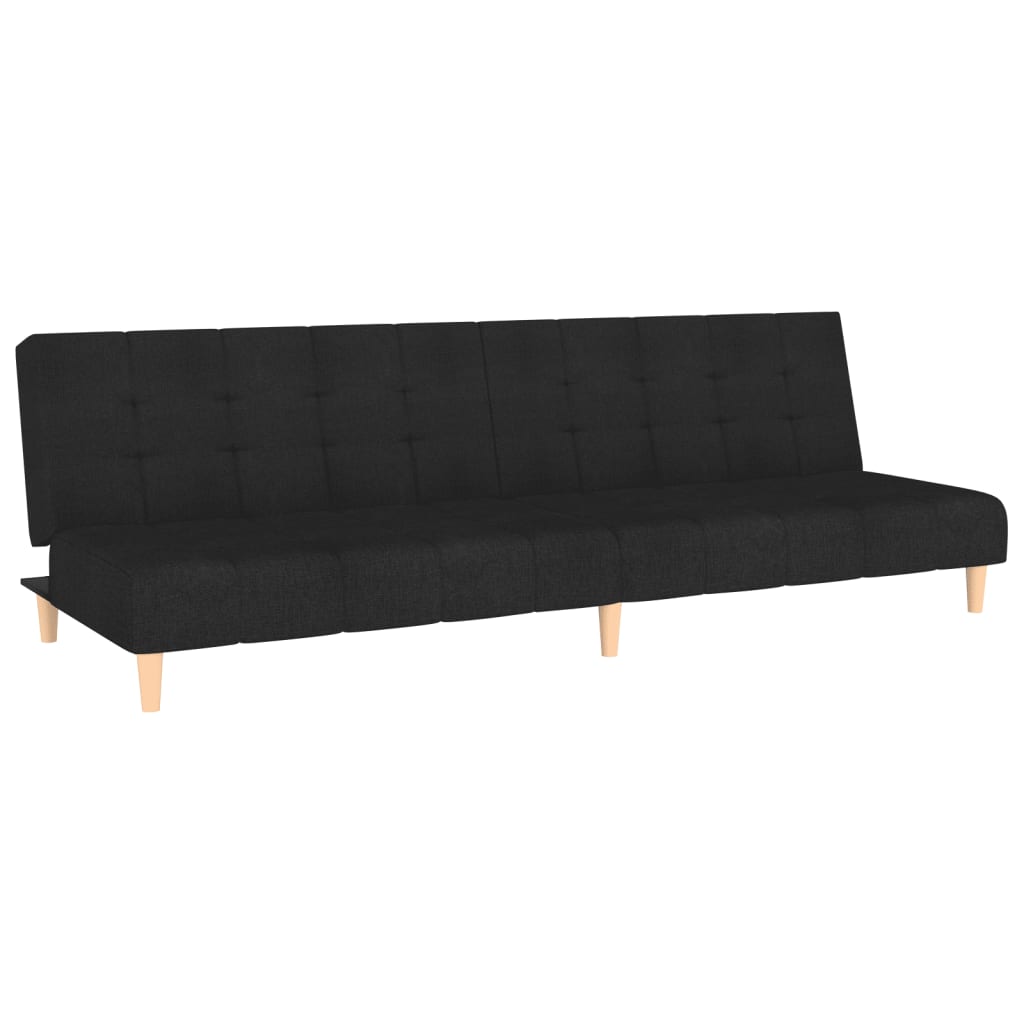 8721012379091_a_en_hd_1 vidaXL 2-Seater Sofa Bed Black Fabric - Image 2