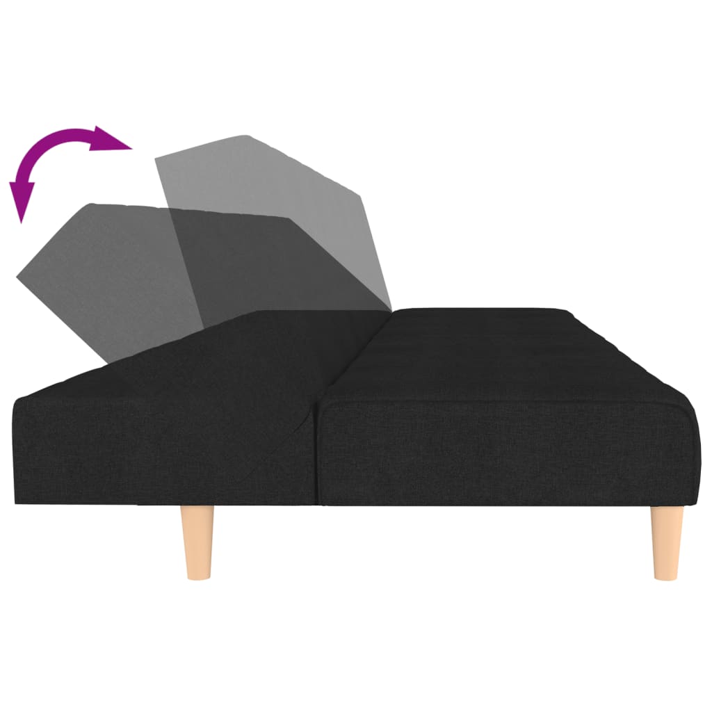 8721012379091_g_en_hd_6 vidaXL 2-Seater Sofa Bed Black Fabric - Image 8