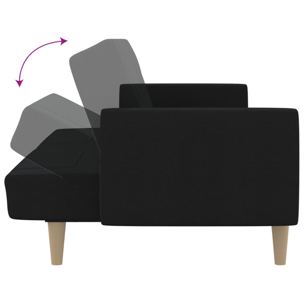 8721012379398_g_en_hd_5 vidaXL 2-Seater Sofa Bed Black Fabric - Image 7