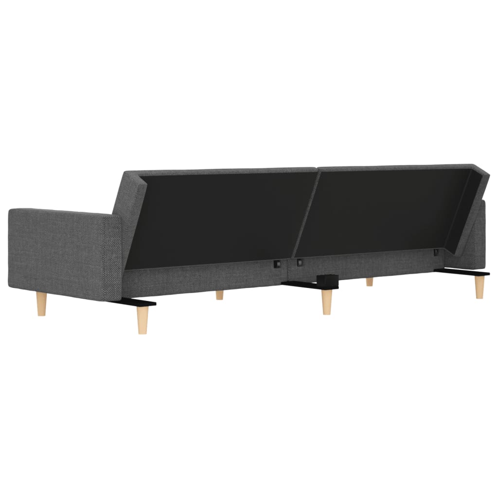 8721012379527_g_en_hd_6 vidaXL 2-Seater Sofa Bed with Two Pillows Light Grey Fabric - Image 8